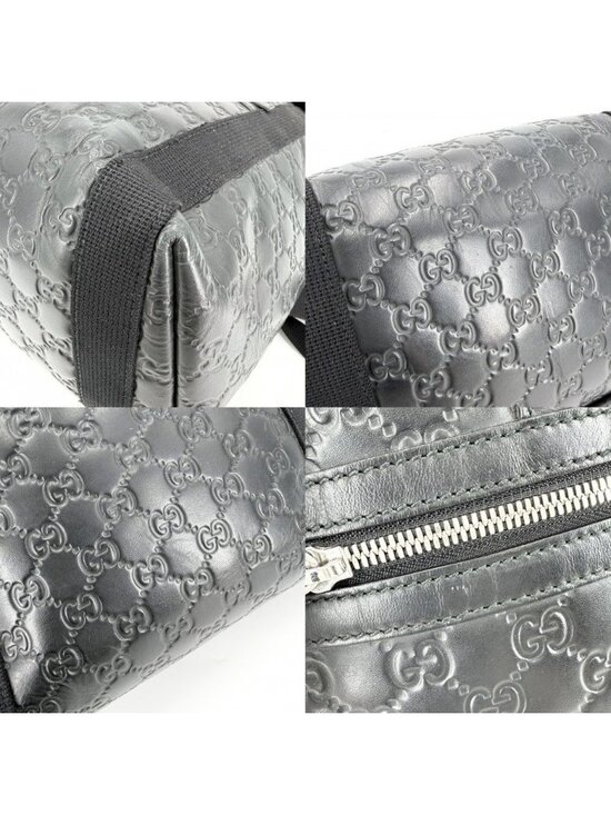 Gucci Backpack Guccissima Black Silver main image 4
